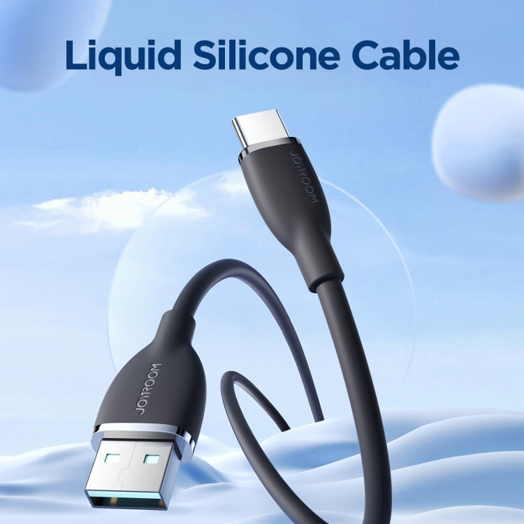 JOYROOM SA29-AC3 3A USB to USB-C/Type-C Liquid Silicone Fast Charging Data Cable, Length: 1.2m(Black)