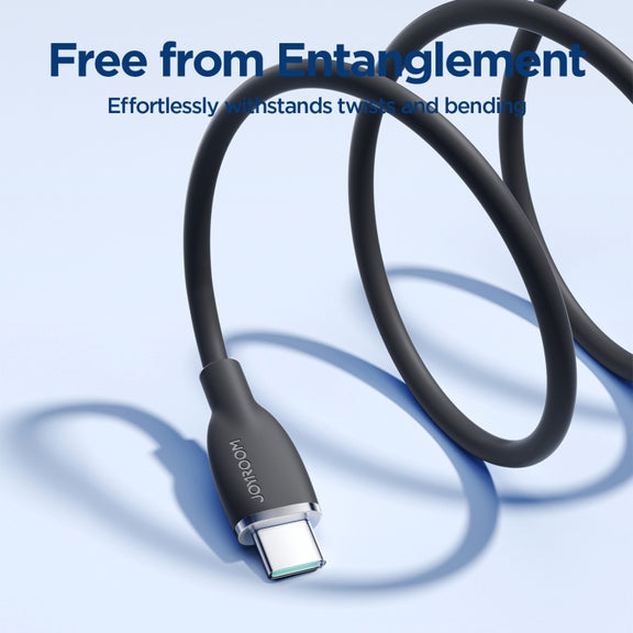JOYROOM SA29-AC3 3A USB to USB-C/Type-C Liquid Silicone Fast Charging Data Cable, Length: 1.2m(Black)