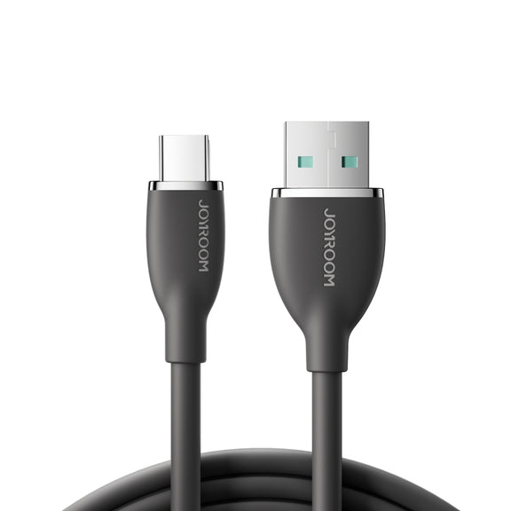 JOYROOM SA29-AC3 3A USB to USB-C/Type-C Liquid Silicone Fast Charging Data Cable, Length: 1.2m(Black)