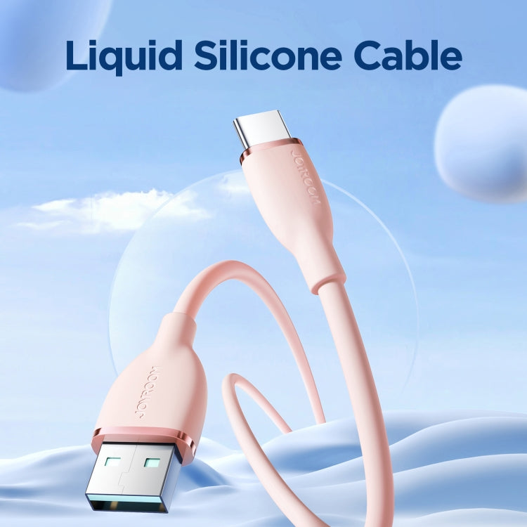 JOYROOM SA29-AC3 3A USB to USB-C/Type-C Liquid Silicone Fast Charging Data Cable, Length: 1.2m(Pink)