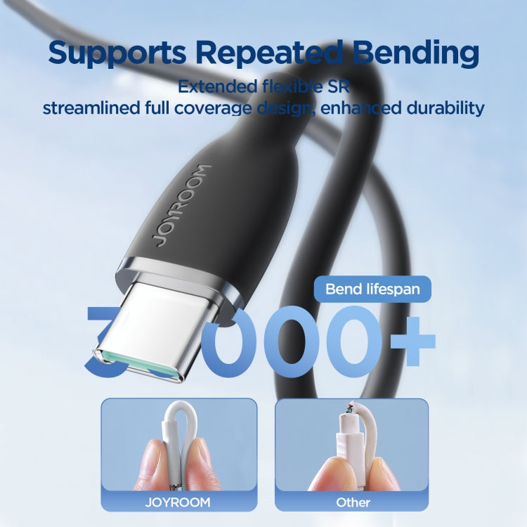 JOYROOM SA29-CC5 100W USB-C/Type-C to USB-C/Type-C Liquid Silicone Fast Charging Data Cable, Length: 1.2m(Black)