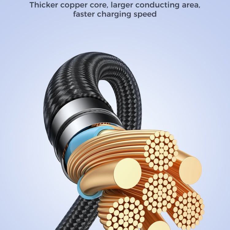 JOYROOM SA31-AL3 3A USB to 8 Pin Fast Charge Data Cable, Length: 1.2m(Black)
