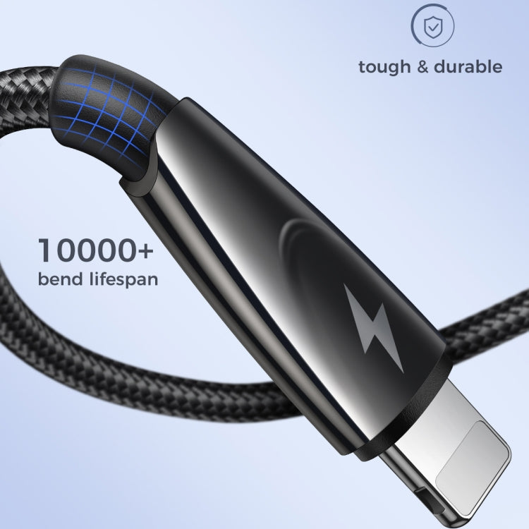 JOYROOM SA31-AL3 3A USB to 8 Pin Fast Charge Data Cable, Length: 1.2m(Black)