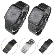 For Apple Watch SE 2023 44mm Five Beads Turtle Buckle Titanium Steel Watch Band(Grey)