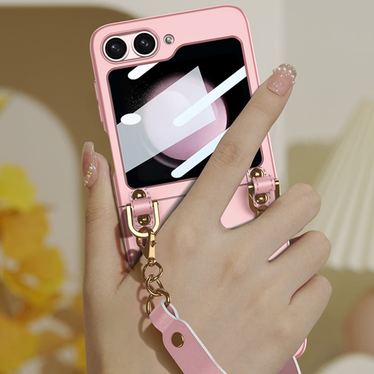 For Samsung Galaxy Z Flip5 GKK Ultra-thin Handbag Phone Case(Pink)