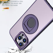 For iPhone 11 Rotating Ring Magnetic Holder Phone Case(Purple)