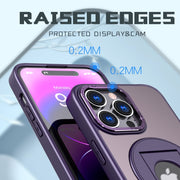 For iPhone 11 Rotating Ring Magnetic Holder Phone Case(Purple)