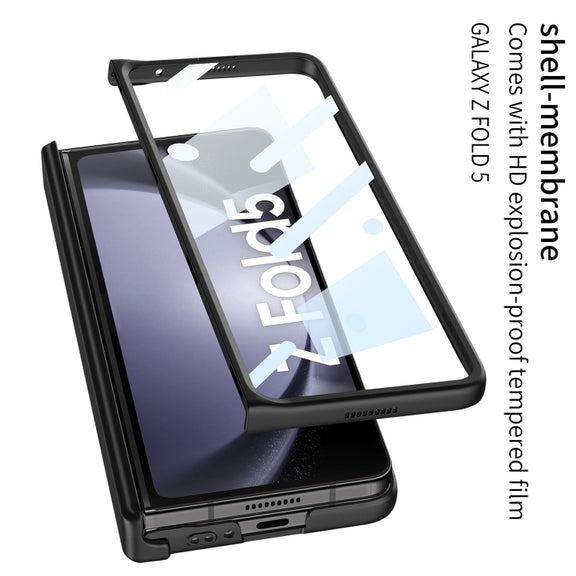 For Samsung Galaxy Z Fold5 GKK Integrated Folding Armored Shell PC Phone Case(Black)