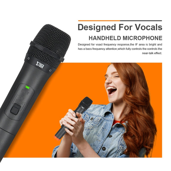 XTUGA S400 Professional 4-Channel UHF Wireless Microphone System with 4 Handheld Microphone(AU Plug)