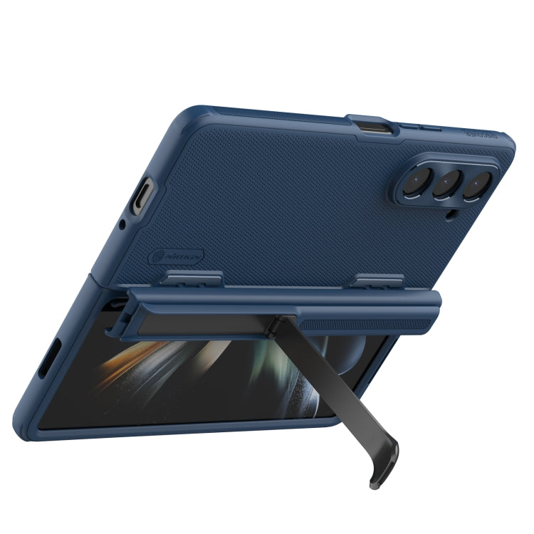 For Samsung Galaxy Z Fold5 NILLKIN Frosted Fold PC + TPU Phone Case with Holder(Blue)