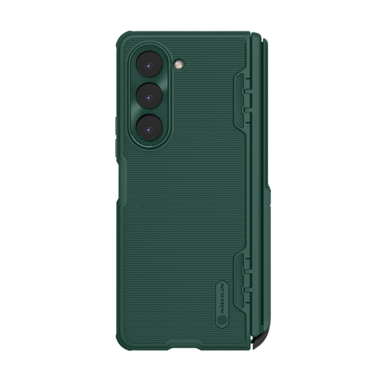 For Samsung Galaxy Z Fold5 NILLKIN Frosted Fold PC + TPU Phone Case with Holder(Green)