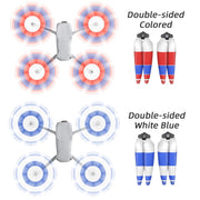 For DJI Air 3 Sunnylife 8747F Low Noise Quick-release Propellers, Style:2 Pairs Silverr Tip