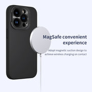 For iPhone 15 Pro NILLKIN Lens Wing Magsafe Magnetic Phone Case(Black)