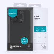 For iPhone 15 Pro NILLKIN Lens Wing Magsafe Magnetic Phone Case(Black)