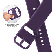 For Apple Watch 2 38mm Pin Buckle Silicone Watch Band(Dark Purple)