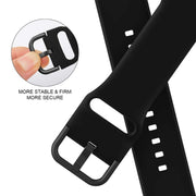 For Apple Watch Series 9 41mm Pin Buckle Silicone Watch Band(Black)