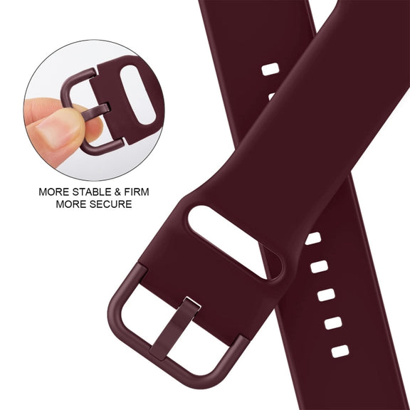 For Apple Watch Series 9 41mm Pin Buckle Silicone Watch Band(Wine Red)