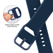 For Apple Watch Series 9 41mm Pin Buckle Silicone Watch Band(Abyss Blue)