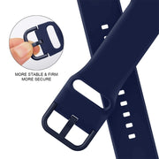 For Apple Watch Series 9 41mm Pin Buckle Silicone Watch Band(Midnight Blue)