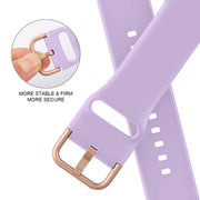 For Apple Watch Series 9 41mm Pin Buckle Silicone Watch Band(Lavender)