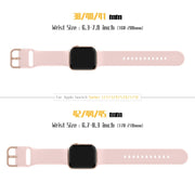 For Apple Watch Series 9 45mm Pin Buckle Silicone Watch Band(Pink Sand)