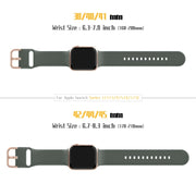 For Apple Watch Series 9 45mm Pin Buckle Silicone Watch Band(Olive)