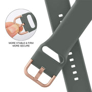 For Apple Watch Series 9 45mm Pin Buckle Silicone Watch Band(Olive)