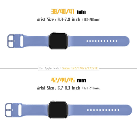 For Apple Watch Series 9 45mm Pin Buckle Silicone Watch Band(Cyan Blue)