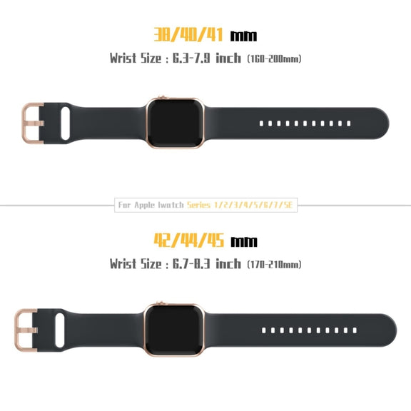 For Apple Watch SE 2023 44mm Pin Buckle Silicone Watch Band(Dark Grey)