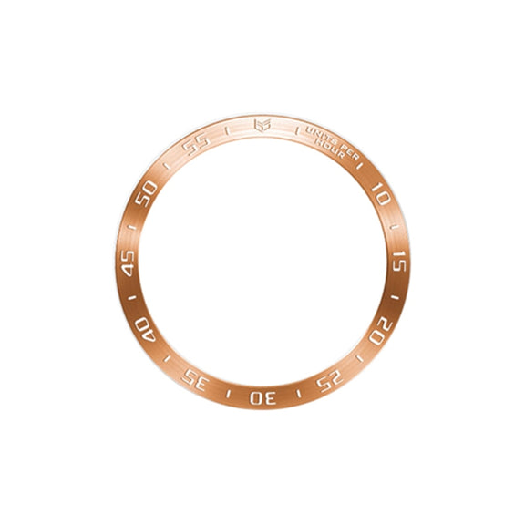 For Samsung Galaxy Watch6 Classic 47mm A Style Smart Watch Steel Ring Protective Frame(Rose Gold)