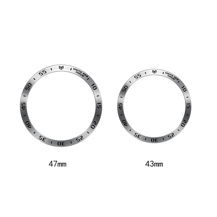 For Samsung Galaxy Watch6 Classic 43mm A Style Smart Watch Steel Ring Protective Frame(Silver)