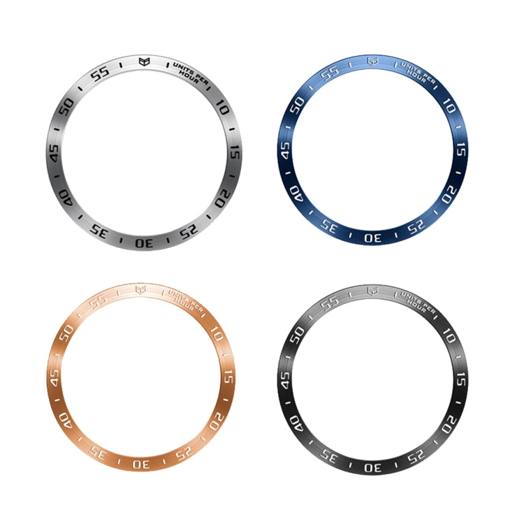 For Samsung Galaxy Watch6 Classic 47mm A Style Smart Watch Steel Ring Protective Frame(Rose Gold)
