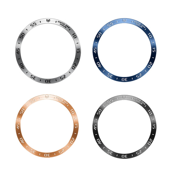 For Samsung Galaxy Watch6 Classic 47mm A Style Smart Watch Steel Ring Protective Frame(Rose Gold)