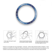 For Samsung Galaxy Watch6 Classic 43mm E Style Smart Watch Steel Ring Protective Frame(Black)