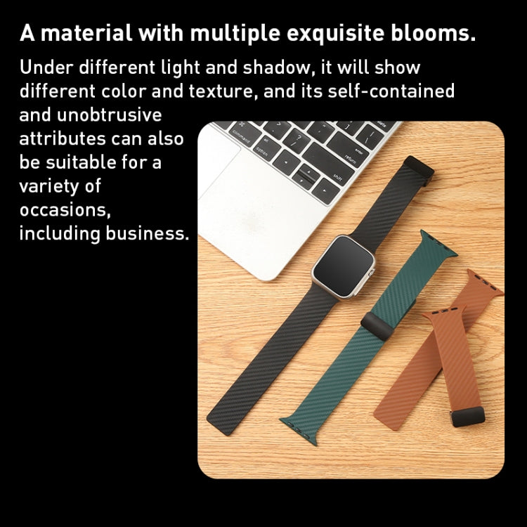 For Apple Watch 7 41mm Carbon Fiber Pattern Magnetic Buckle Silicone Watch Band(Blue)
