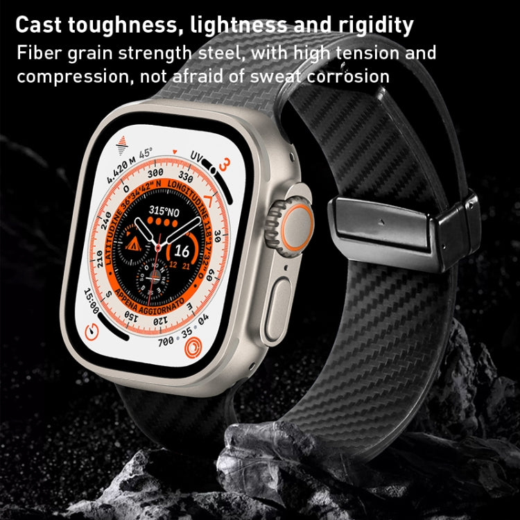 For Apple Watch 2 38mm Carbon Fiber Pattern Magnetic Buckle Silicone Watch Band(Blue)