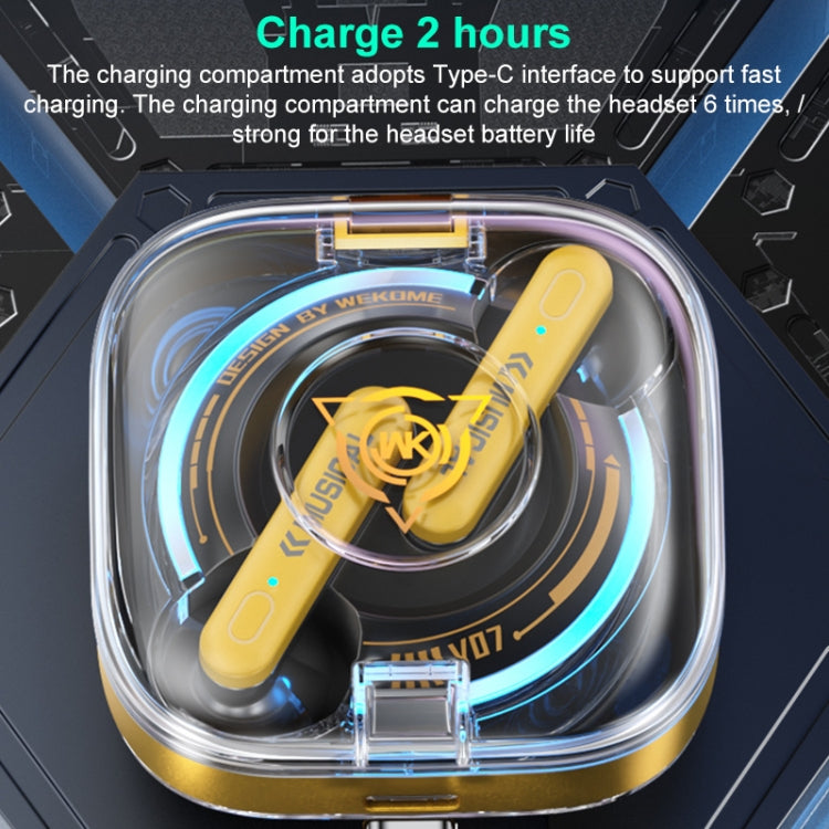 WK V07 Vanguard Series Starshards Wireless Bluetooth Earphone(Yellow)