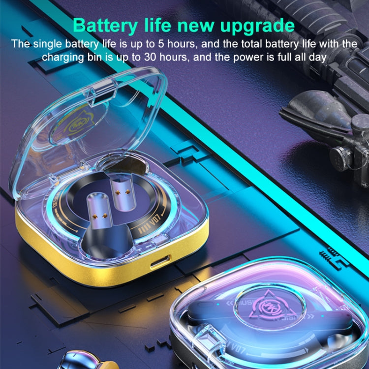 WK V07 Vanguard Series Starshards Wireless Bluetooth Earphone(Yellow)