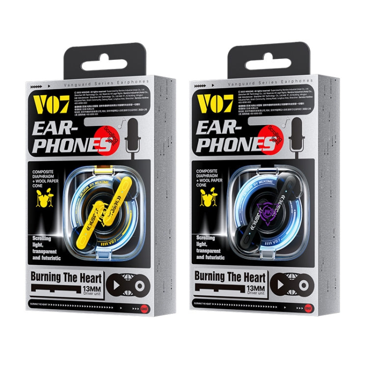 WK V07 Vanguard Series Starshards Wireless Bluetooth Earphone(Yellow)