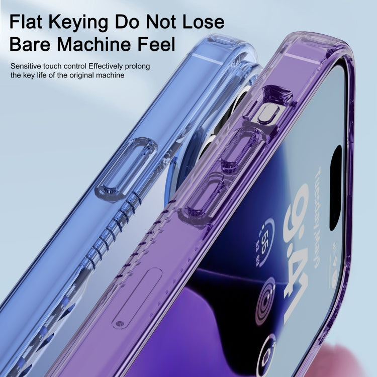 For iPhone 15 iPAKY YG Series Transparent PC+TPU Phone Case(Transparent Purple)