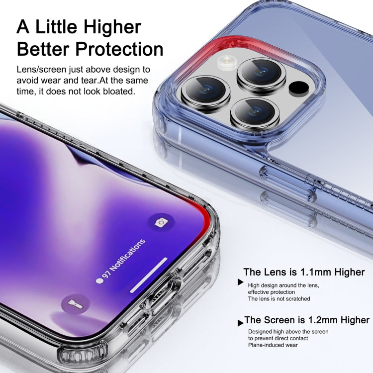 For iPhone 15 iPAKY YG Series Transparent PC+TPU Phone Case(Transparent Purple)