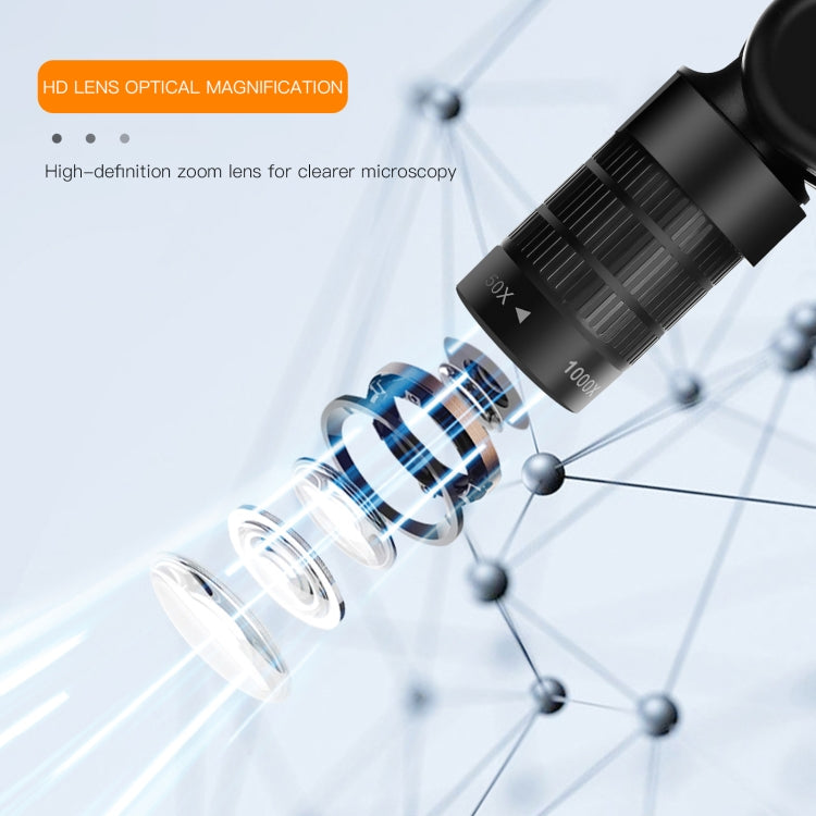 P110 50X-1000X Desktop Electronic Digital Microscope with 4.3 inch Screen