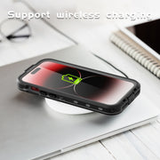 For iPhone 15 Pro Max RedPepper IP68 Water-resistant MagSafe Phone Case(Black)