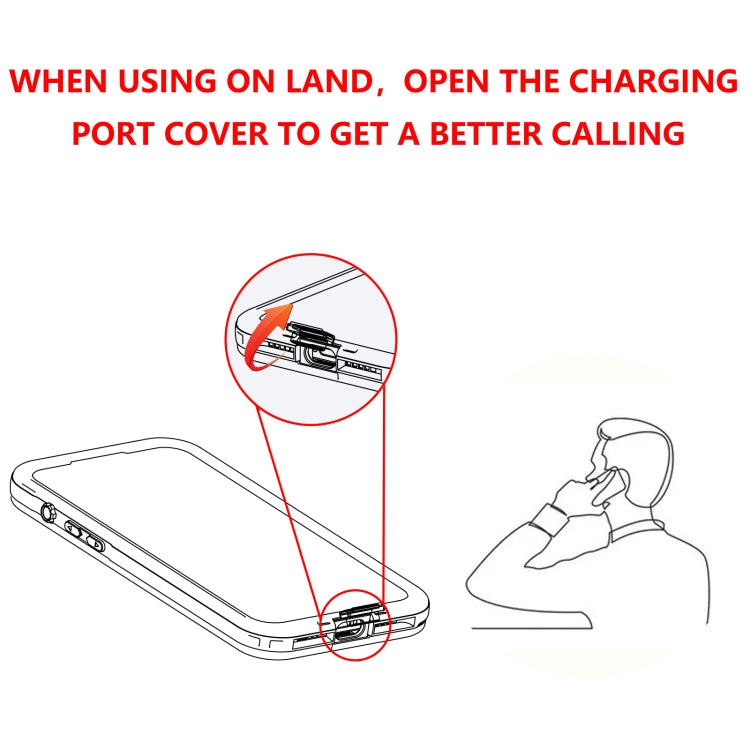 For iPhone 15 Pro RedPepper IP68 Water-resistant MagSafe Phone Case(Black)