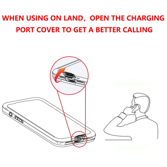 For iPhone 15 Pro RedPepper IP68 Water-resistant MagSafe Phone Case(Black)
