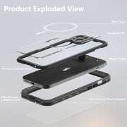 For iPhone 15 Plus RedPepper IP68 Water-resistant MagSafe Phone Case(Black)