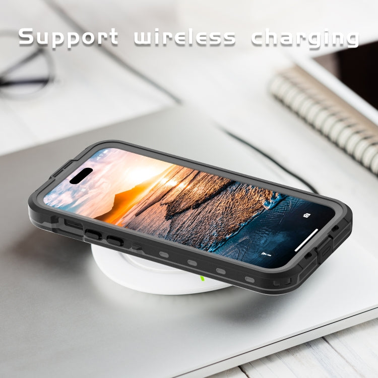 For iPhone 15 Plus RedPepper IP68 Water-resistant MagSafe Phone Case(Black)