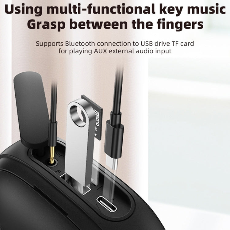 T&G TG-813 2 in 1 TWS Bluetooth Speaker Earphone with Charging Box(Black)