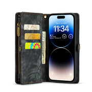 For iPhone 15 Pro Max CaseMe 008 Detachable Multifunctional Leather Phone Case(Black)