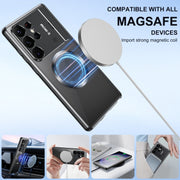 For Samsung Galaxy S24 Ultra 5G Aromatherapy Holder Single-sided MagSafe Magnetic Phone Case(Silver)